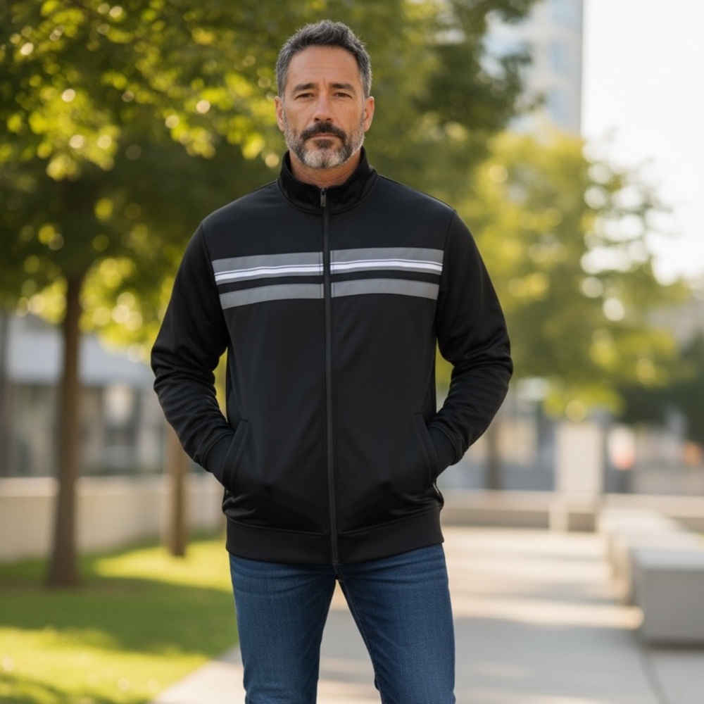 Athletic Works Black and Gray Windbreaker
